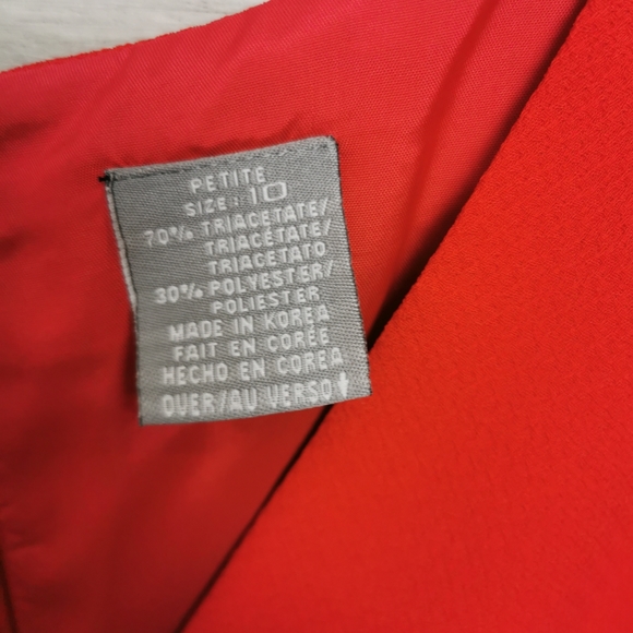SIZE 10P LIZ CLAIBORNE Fitted Red Dress EUC - Picture 10 of 14